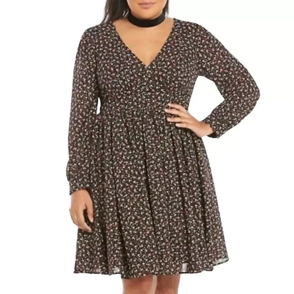 Torrid Floral Black Dress - Picture 1 of 3